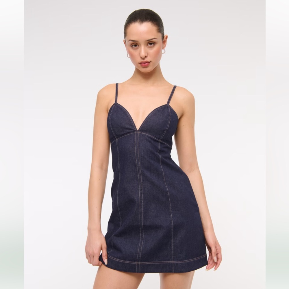 A&F Sweetheart Denim Mini Dress